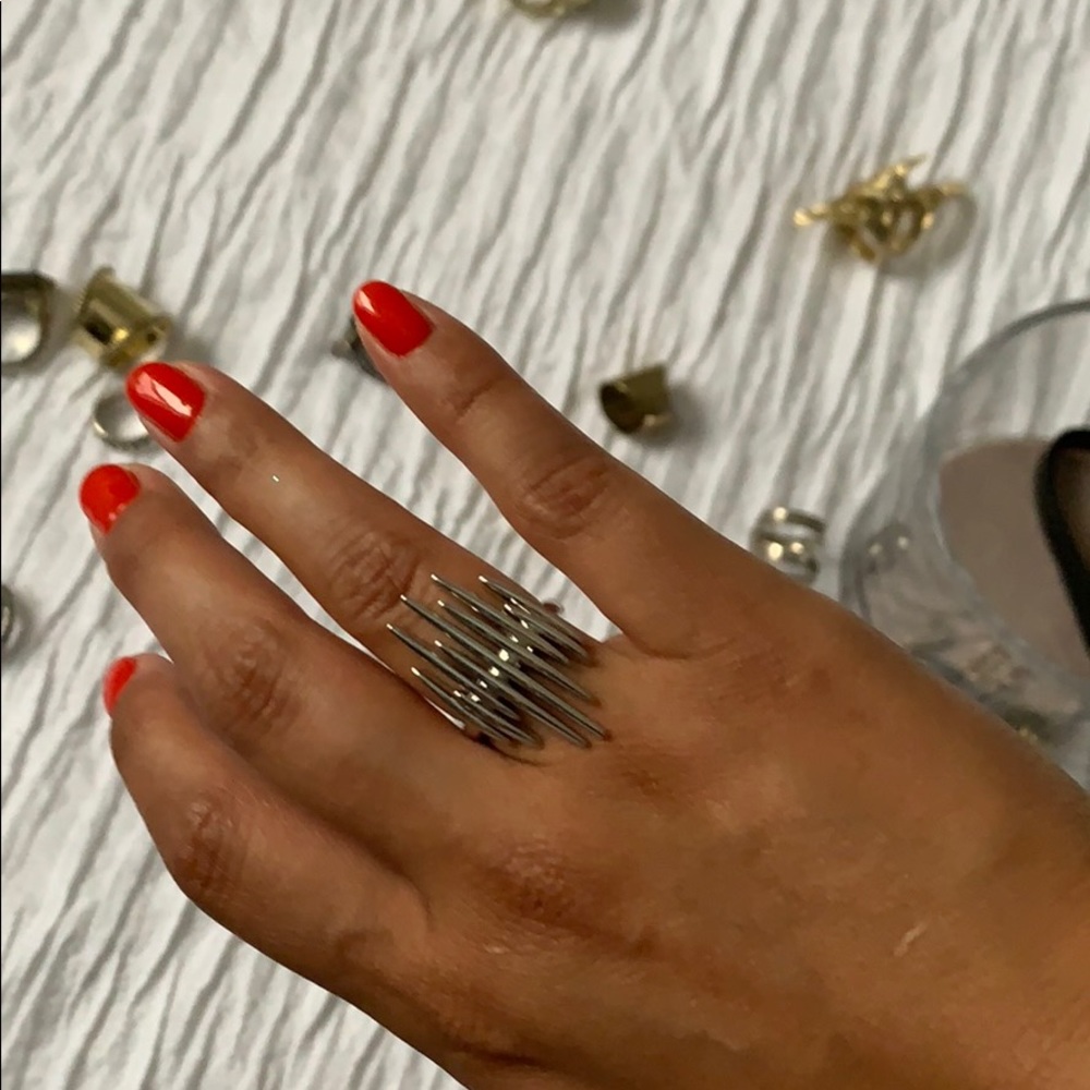 CC skye Silver ring with spikes